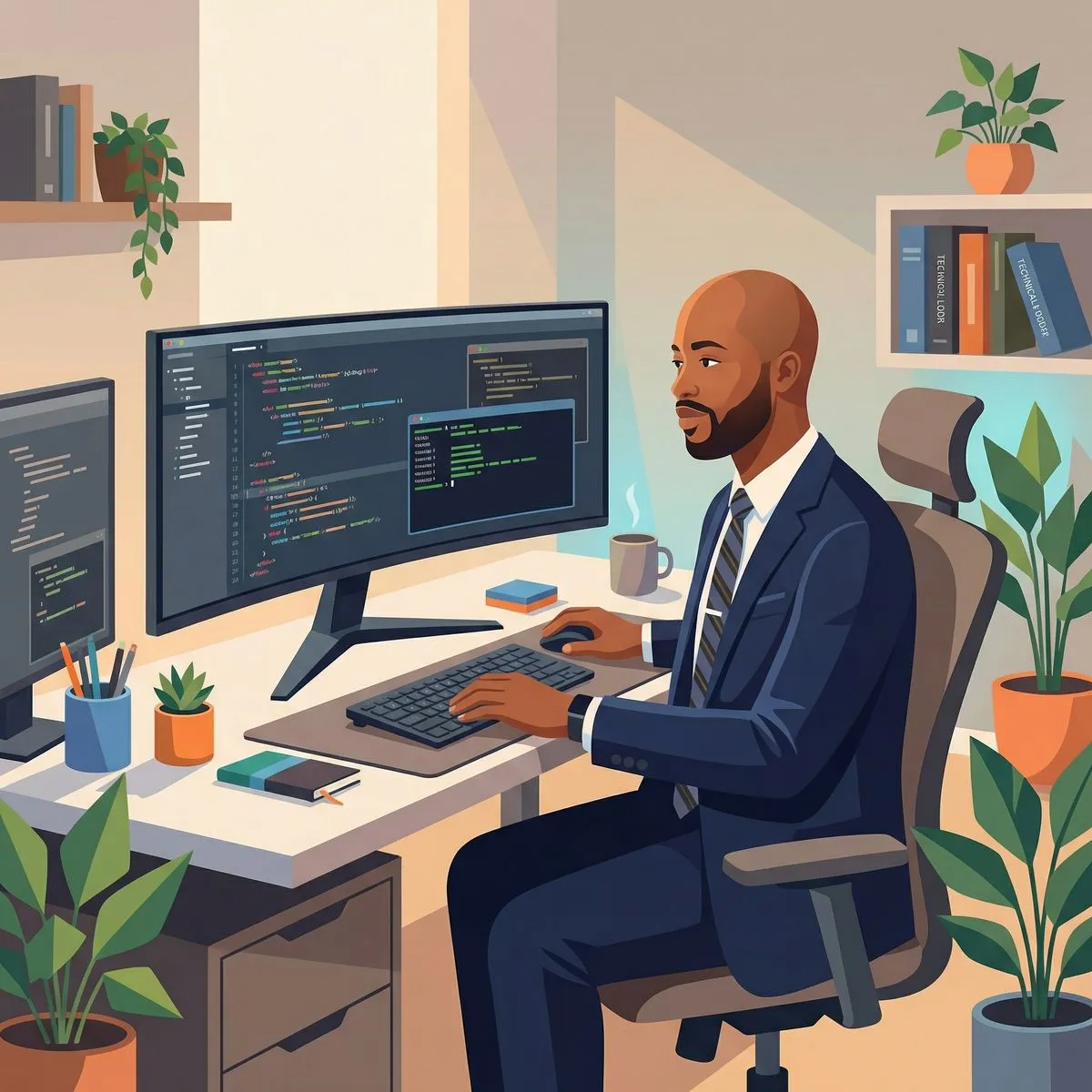 Leonard Lewis working